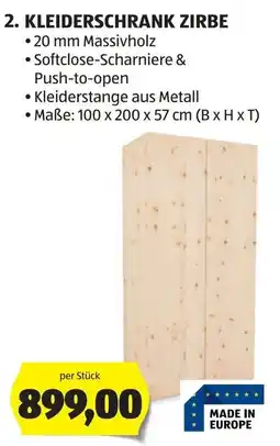 Hofer Kleiderschrank Zirbe Angebot