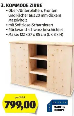 Hofer Kommode Zirbe Angebot