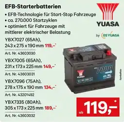 Lagerhaus YUASA EFB-Starterbatterien Angebot