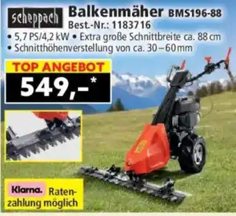 Scheppach Balkenmäher BMS196-88