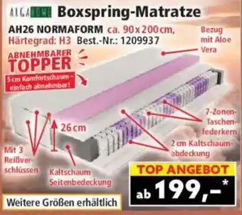 Alga Matratze Boxspring