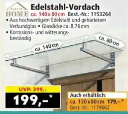 Norma Edelstahl-Vordach Angebot