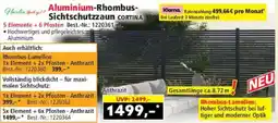 Norma Aluminium-Rhombus-Sichtschutzzaun CORTINA Angebot