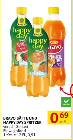 Transgourmet Bravo Säfte und Happy Day Spritzer Angebot