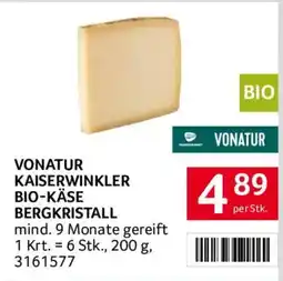 Transgourmet Vonatur Kaiserwinkler Bio-Käse Bergkristall Angebot