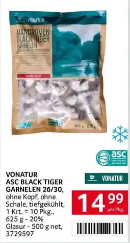 Transgourmet Vonatur ASC Black Tiger Garnelen 26/30 Angebot