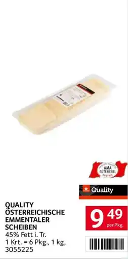 Transgourmet Quality Österreichische Emmentaler Scheiben Angebot