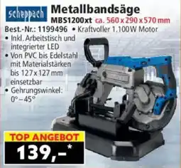 Norma Scheppach Metallbandsäge MBS1200xt Angebot