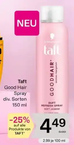 Bipa Taft Good Hair Spray Angebot
