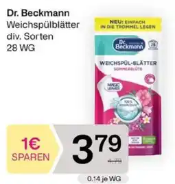 Bipa Dr. Beckmann Weichspülblätter Angebot