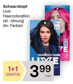 Bipa Schwarzkopf Live Haarcoloration Angebot