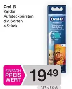 Bipa Oral-B Kinder Aufsteckbürsten Angebot
