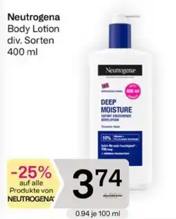 Bipa Neutrogena Body Lotion Angebot