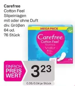 Bipa Carefree Cotton Feel Slipeinlagen Angebot