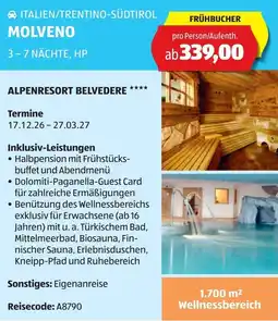 Hofer Italien/trentino-südtirol molveno Angebot