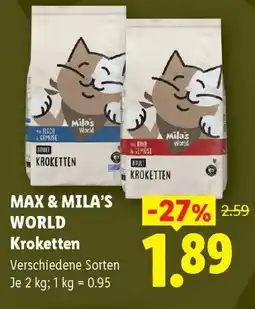 Lidl Max & Mila's World Kroketten Angebot