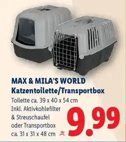 Lidl MAX & MILA'S WORLD Katzentoinette/Transportbox Angebot