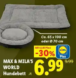 Lidl Max & Mila's World Hundebett Angebot