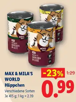 Lidl Max & Mila's World Häppchen Angebot