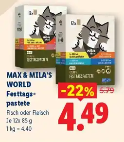 Lidl Max & Mila's World Festtagspastete Angebot
