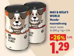 Lidl Max & Mila's World Hunde-nassnahrung Angebot