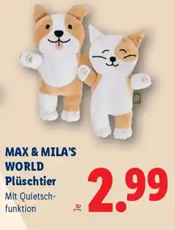 Lidl Max & Mila's World Plüschtiere Angebot
