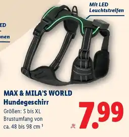 Lidl Max & Mila's World Hundegeschirr Angebot
