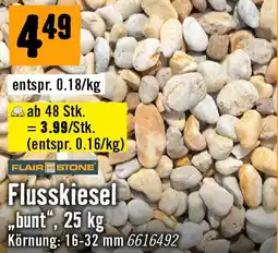 Hornbach Flusskiesel „bunt“ Angebot