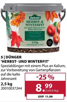 Dehner Dünger 'herbst- und winterfit' Angebot