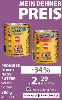 Dehner Pedigree hundenassfutter Angebot
