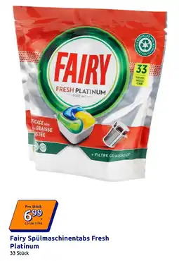 Action Fairy Spülmaschinentabs Fresh Platinum Angebot