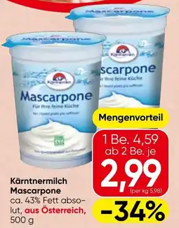Spar Kärntnermilch Mascarpone Angebot
