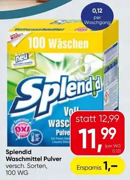 Spar Splendid Waschmittel Pulver Angebot