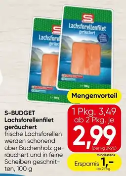 Spar S-Budget Lachsforellenfilet geräuchert Angebot