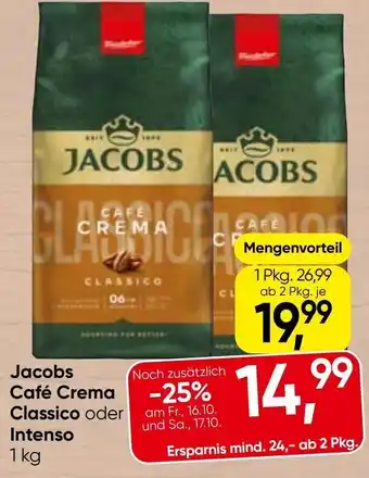 Jacobs Café Crema Classico oder Intenso