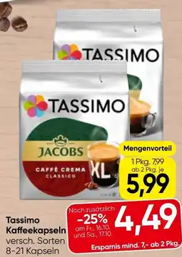 Spar Tassimo Kaffee kapseln Angebot