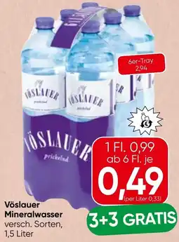Spar Vöslauer Mineralwasser Angebot