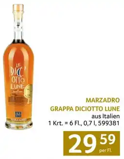 Transgourmet Marzadro Grappa Diciotto Lune Angebot