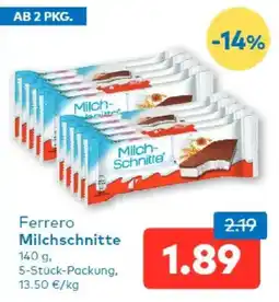 T&G Ferrero Milchschneite Angebot