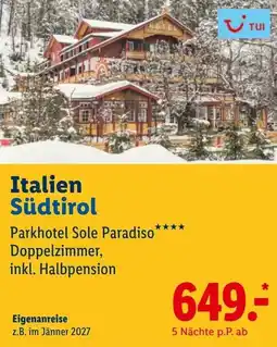 Lidl Reisen Parkhotel Sole Paradiso**** Angebot