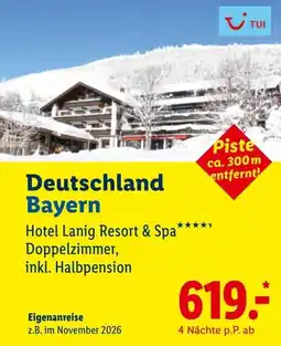 Lidl Reisen Hotel Lanig Resort & Spa Angebot