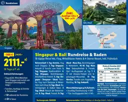 Lidl Reisen Singapur & Bali Rundreise & Baden Angebot