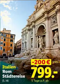 Lidl Reisen Italien Rom Städtereise Angebot