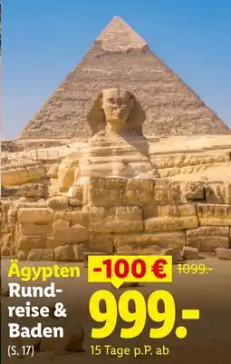 Lidl Reisen Ägypten Rundreise & Baden Angebot