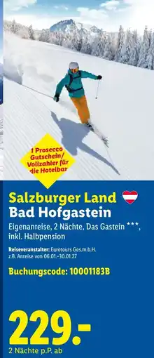Lidl Reisen Salzburger Land Bad Hofgastein Angebot