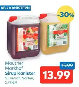 T&G Mautner Marknhof Sirup Kanister Angebot