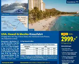 Lidl Reisen USA, Hawaii & Mexiko Kreuzfahrt Angebot