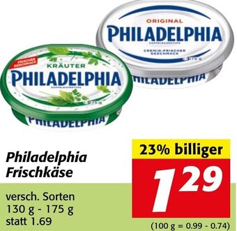 Strasser Markt Philadelphia Frischkäse 130-175g Angebot