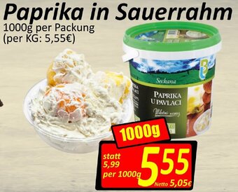 Wurstico Paprika In Sauerrahm 1000g Angebot