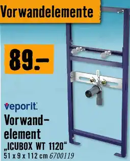 Hornbach veporit Vorwandelement „ICUBOX WT 1120" Angebot